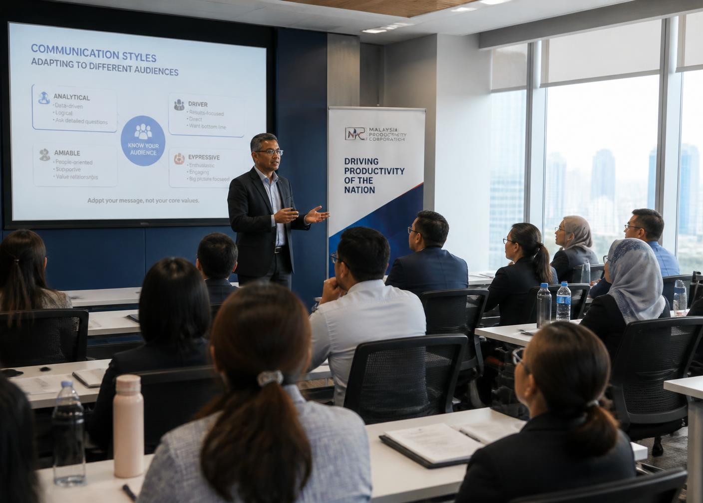 Corporate training session in a Malaysian enterprise learning room